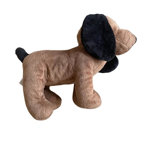 Manhattan Toy Plush Brown Dog Pooch Party Stuffed Animal Black Puppy Hound - Picture 3 of 7